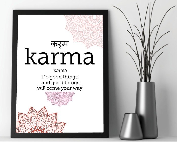 Yoga Art Printable Art Karma Poster Zen Art Zen Poster