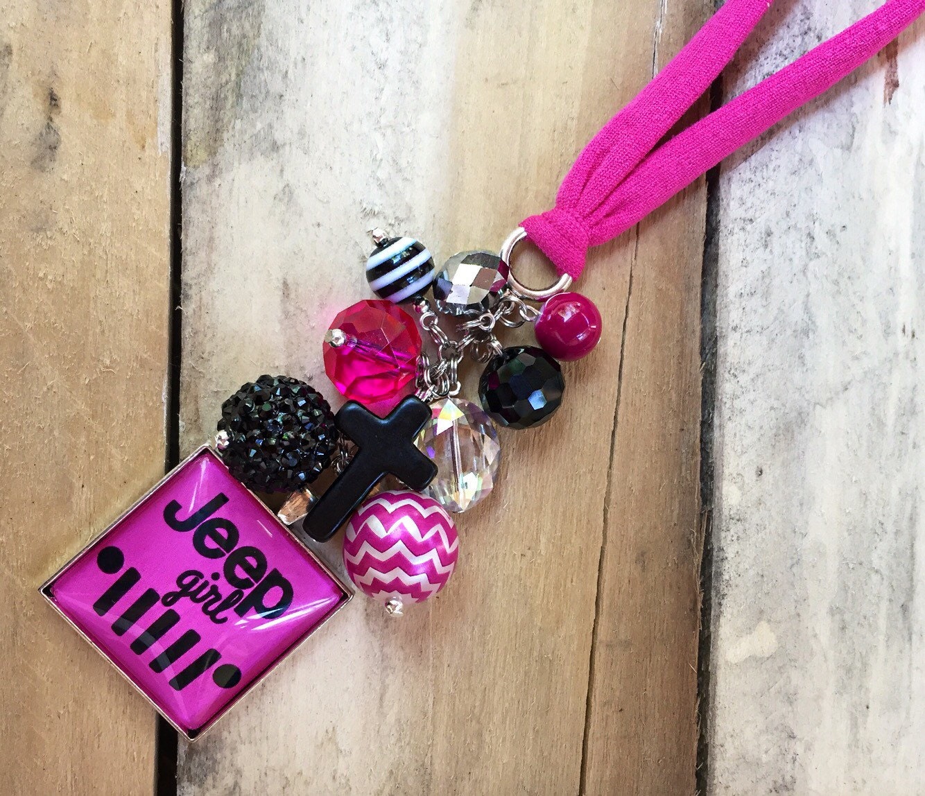 Jeep Girl Jeep Lover Gift Pink Black Car Accessory Rear