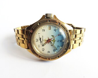Soviet watch Diving watch - Mechanical movement - NOS watch - Mens watch Mechanical watch vostok komandirskie "Amphibia" "Vostok"