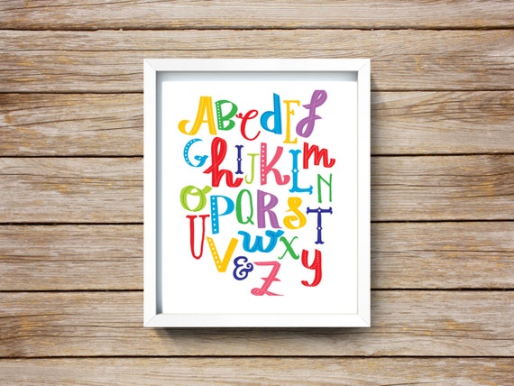 Alphabet Printable 8.5x11 Instant Download