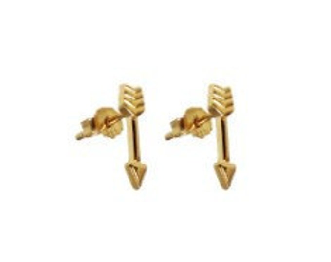 Gold Arrow Mini Stud Earring