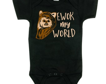 Star Wars Shirt. Ewok Shirt. Star Wars Bodysuit. Ewok my World. Ewok T-shirts.
