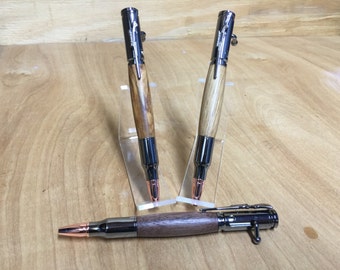 Bolt action bullet pen Gunmetal Gray - wood pen - groomsmen gift, Birthday Gift, law enforcement, graduation, Jack Daniels whiskey barrel