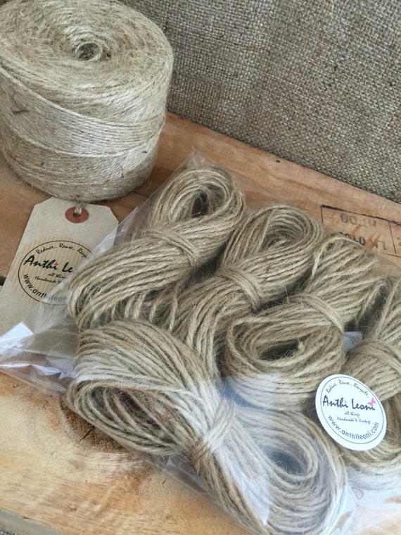 Natural Brown Rustic Twine - 3mm Thick Quality Jute Craft Twine / 100m String Gift Pack / Shabby Chic Wedding Twine / Packaging Jute Twine