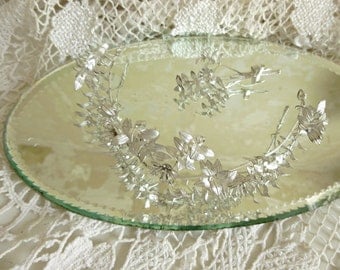 Lovely antique bridal jewelry set, Tiara/Diadem/Crown...CHARMANT!