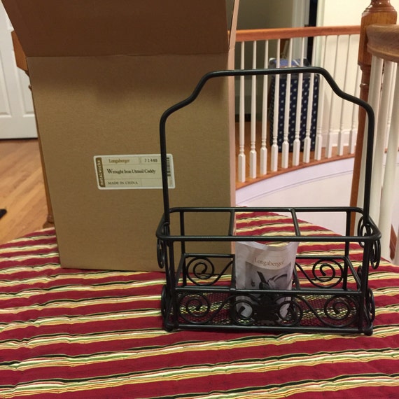 Wrought Iron Longaberger Silverware Caddy