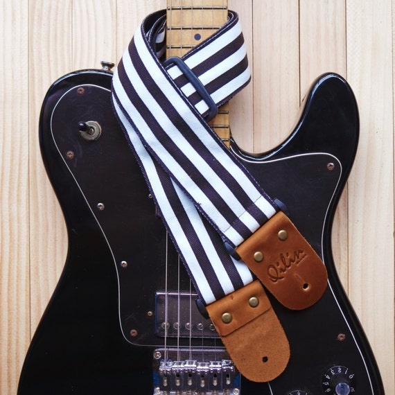 Black&White Guitar Strap by Qilinlibrary on Etsy