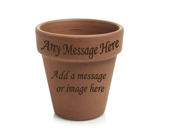 Personalised Engraved 11cm Terracotta Plant Pot