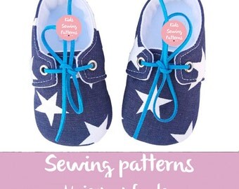 Pdf sewing patterns for children/baby shoes patterns boys casual shoes / newborn shoes with lace / boys tennis shoes / Size 0m-12m