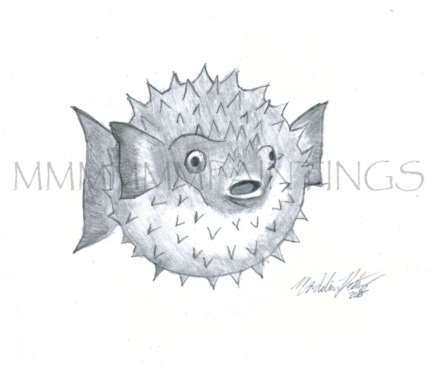 How To Draw A Puffer Fish