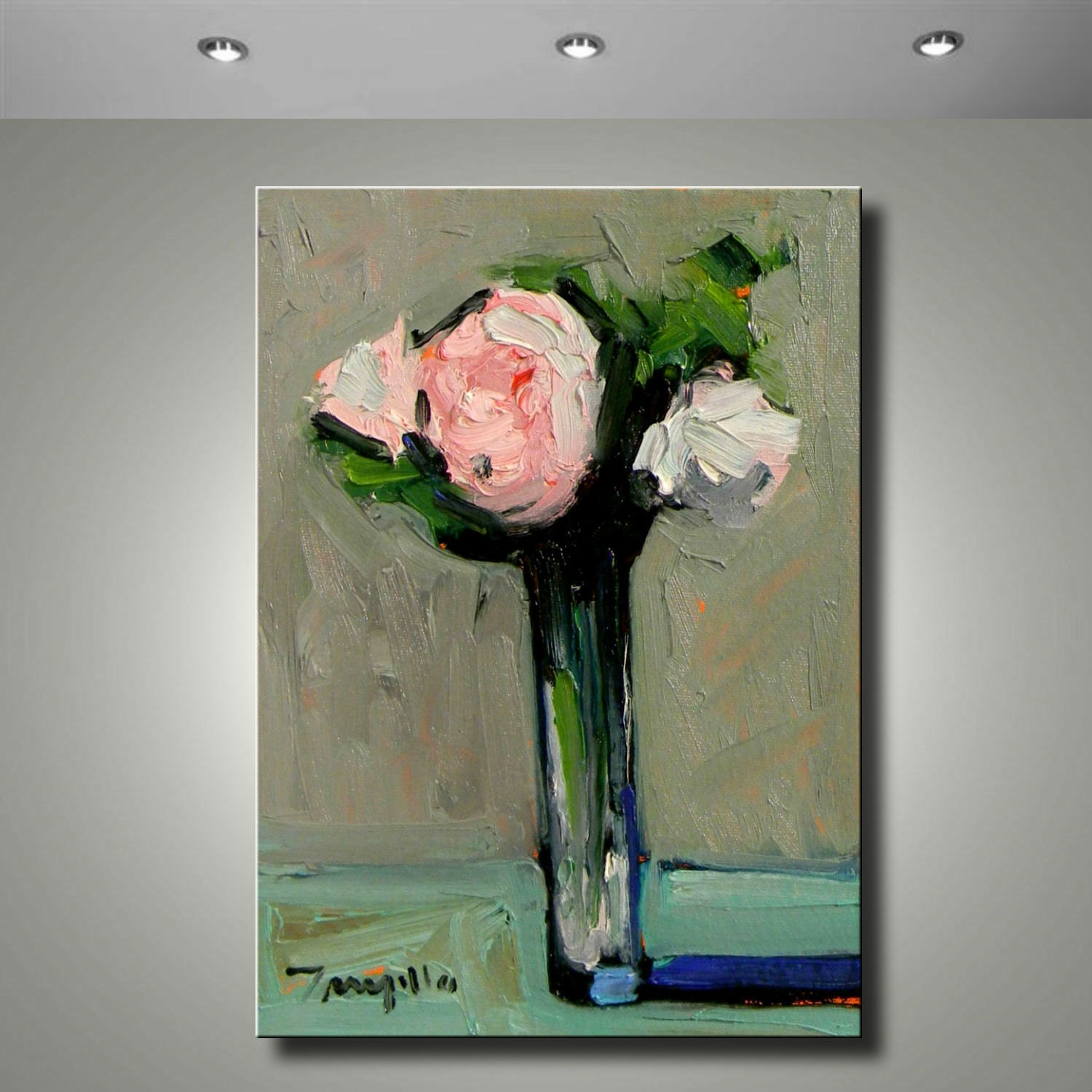 Modern Abstract Textured HandEmbellished Canvas Wall Art