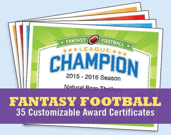 Fantasy Football Certificates fantasy football trophy