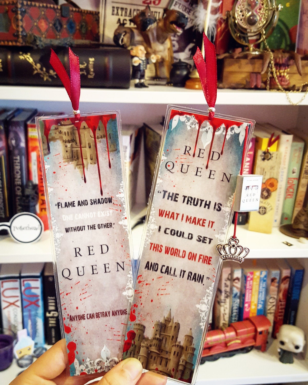 red queen bookmark handmade