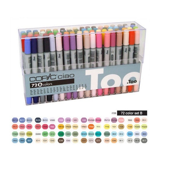 Copic CIAO Marker Pen 72 Color Markers SET B Japan FREE