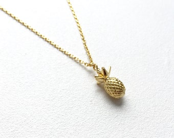 Pinneaple Gold Necklace - Boho Necklace - Bohemian Jewelry