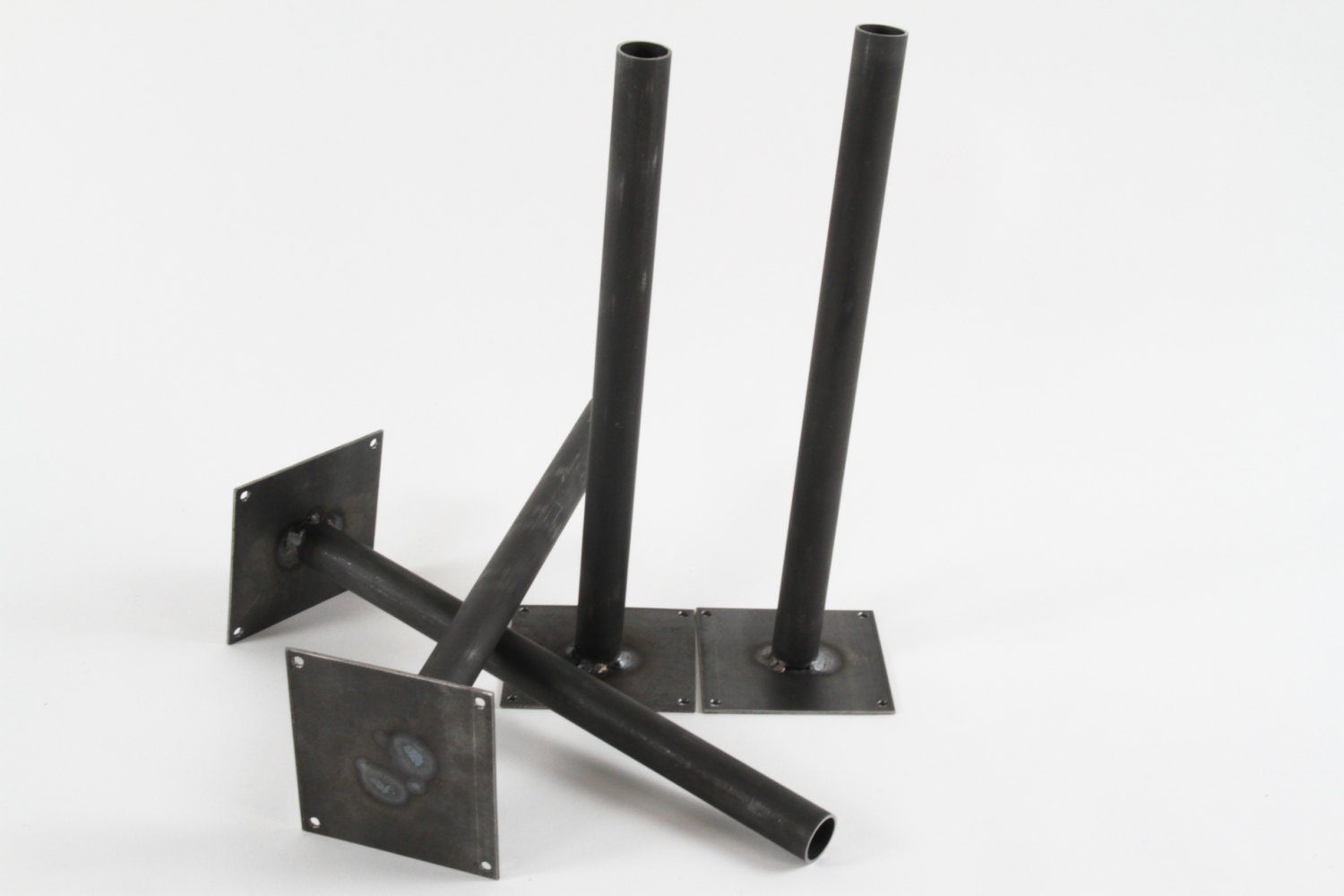 SIDE TABLE LEGS Angled Raw Steel Legs Bench Legs Coffee by HDMetal