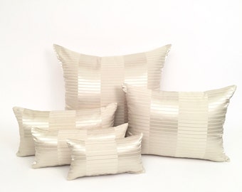 Champagne Cream Satin Stripe Purse Stuffers, 5 Piece Starter Set,Boutique Closet Storage for Designer Handbags, PBS-311