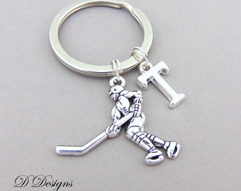 Ice Hockey KeyChain, Ice Hockey KeyRing, Sporty Key Chain, Sporty key ring, Personalised Ice Hockey Key chain, Ice Hockey Gifts