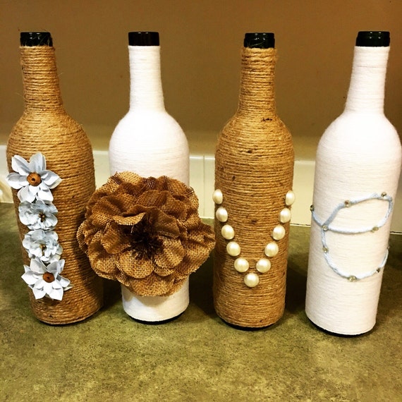 Items similar to Wine bottle decor, Rustic decor, farmhouse decor ...