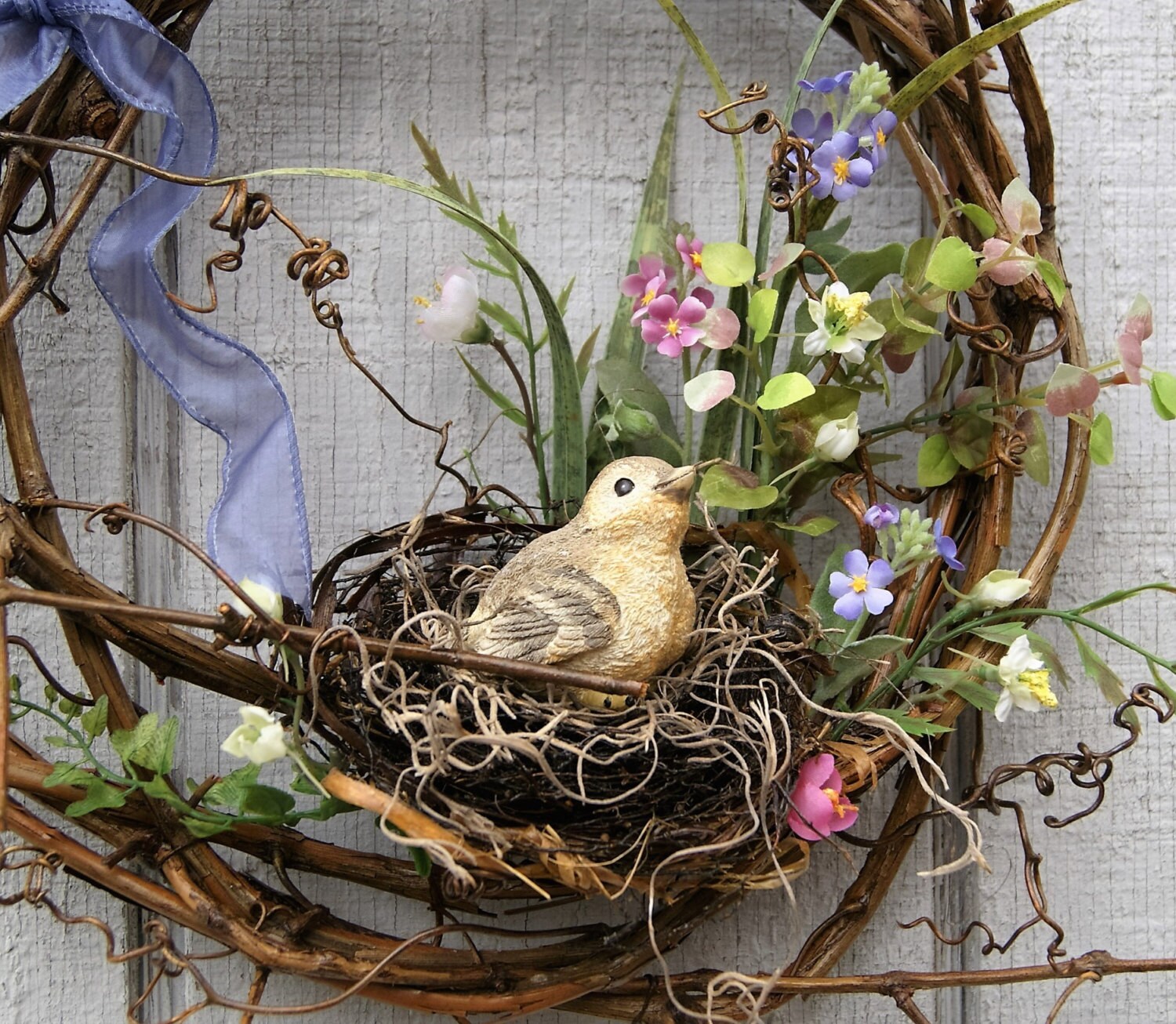 Spring Bird Wreath Bird Nest Wreath Easter Wreath