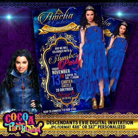 Disney Descendants Evie Digital Printable invitation by CocoaParty