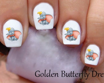 1232 Disney Dumbo Waterslide Nail Art Decals Decal Stickers Enough For 2 Manicures