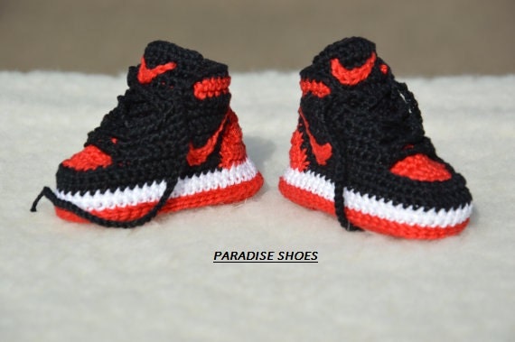 crochet ideal world Crochet on Booties Air Etsy Jordan ParadiseShoes Baby Nike 1 by