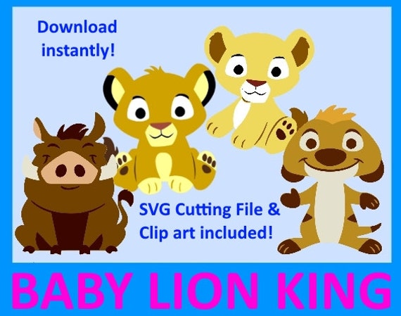 Download Baby Lion King SVG Baby Lion King Clip art Lion by ...