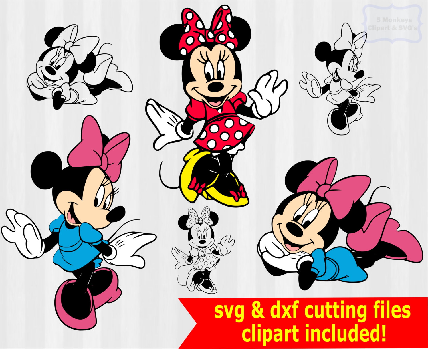 Minnie mouse svg file Minnie mouse clip art Minnie by 5StarClipart