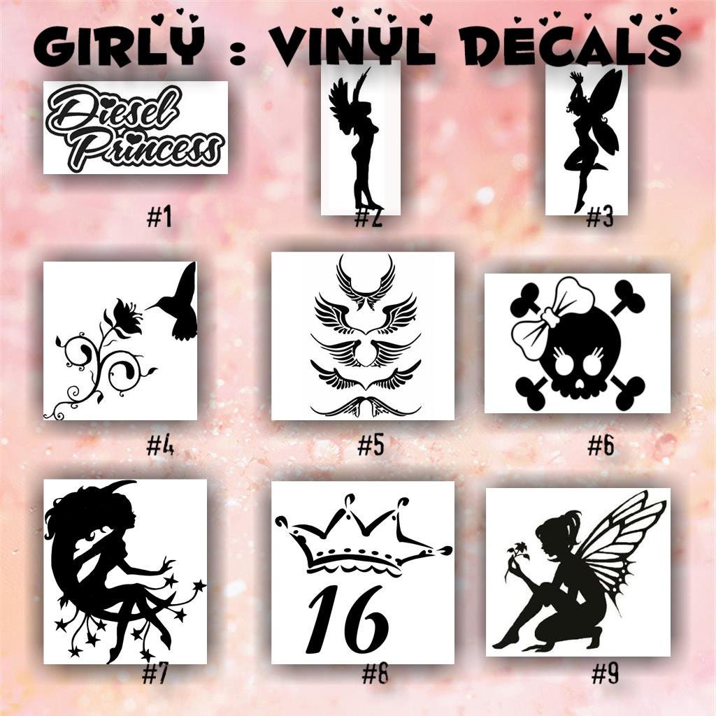 GIRLY vinyl decals car window sticker lips by CreativeStudio805