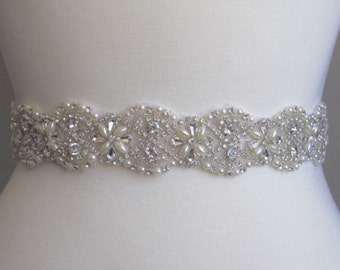 Bridal Sash, Bridal Belt, Wedding Sash, Bridesmaid Belt, Crystal Sash, Rhinestone Belt, Wedding Dress Sash, Wedding Dress Belt 96-8