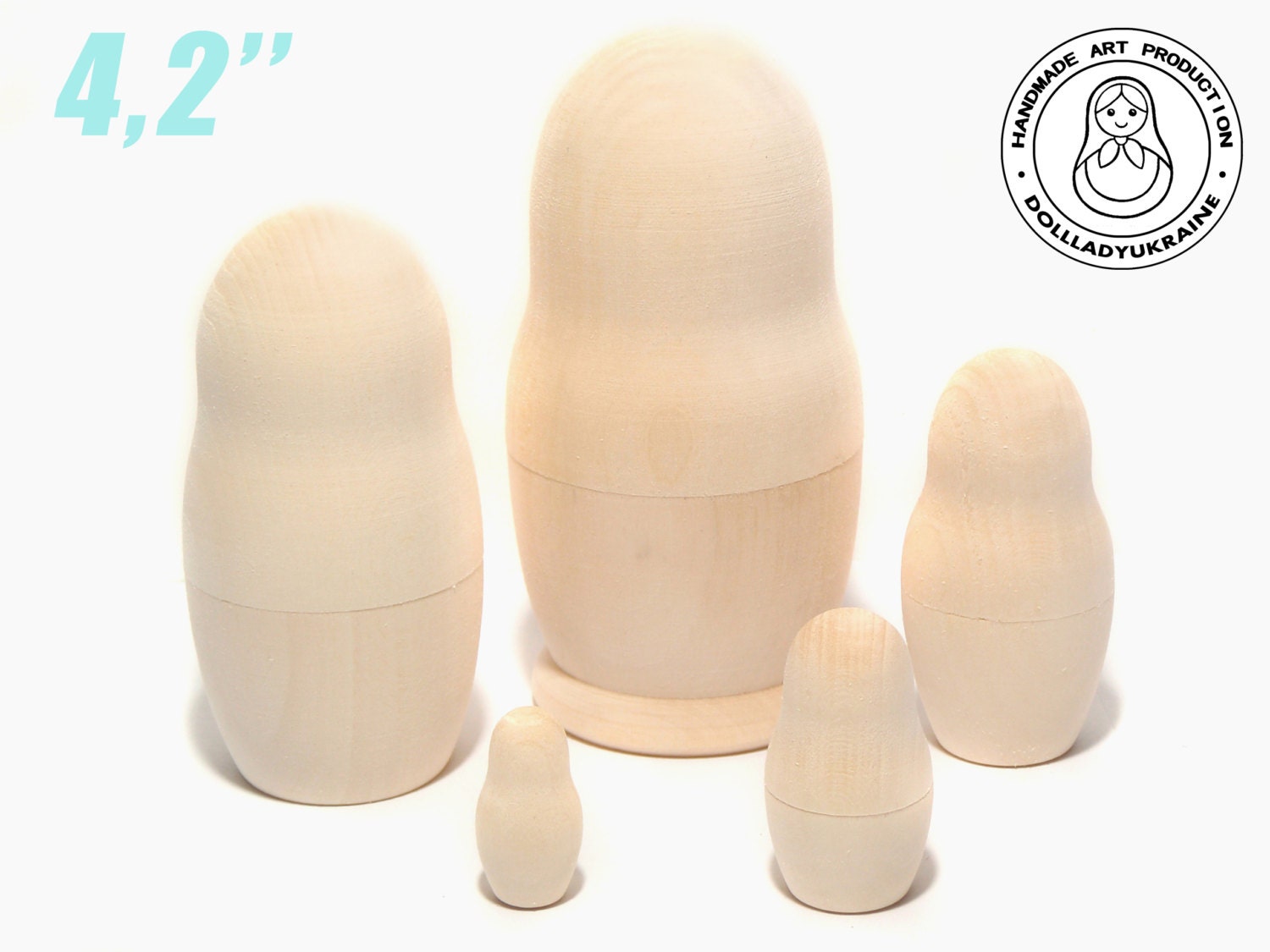 Blank Nesting dolls READY TO SHIP Unpainted Blank