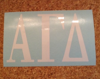 Alpha Gamma Delta Sorority Decal 3x4"