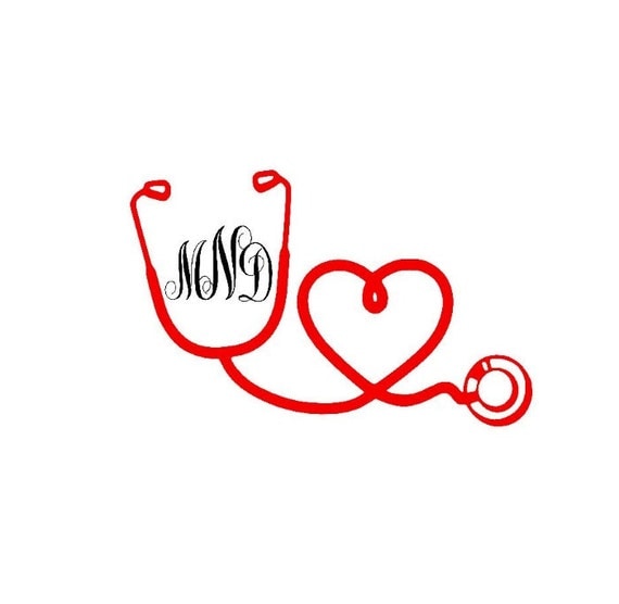 Download stethoscope monogram frame SVG and studio Cut by OhThisDigitalFun