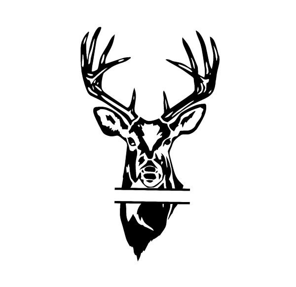 Download split monogram deer head buck head design svg by OhThisDigitalFun