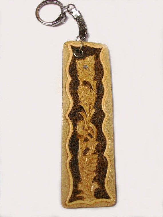 Keychain Embossed embossed leather leather keychainstamping