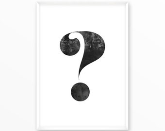 Question mark print | Etsy