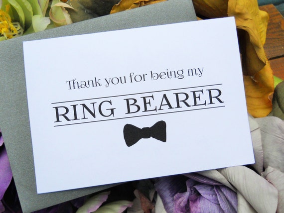 Unique 70 Ring Bearer Thank You Card Wording