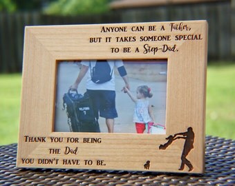 Stepdad Picture Frame, Stepfather Gift, Stepdad Gift, Stepfather of the Bride Gift, Best Stepdad Gift, Dad Gift, Engraved Frame, Custom