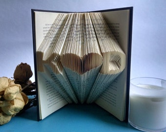 Christmas Gifts For Her - Christmas Gift Ideas - Gift for Wife - Gift for Girlfriend - Folded Book Art - Book Sculpture -