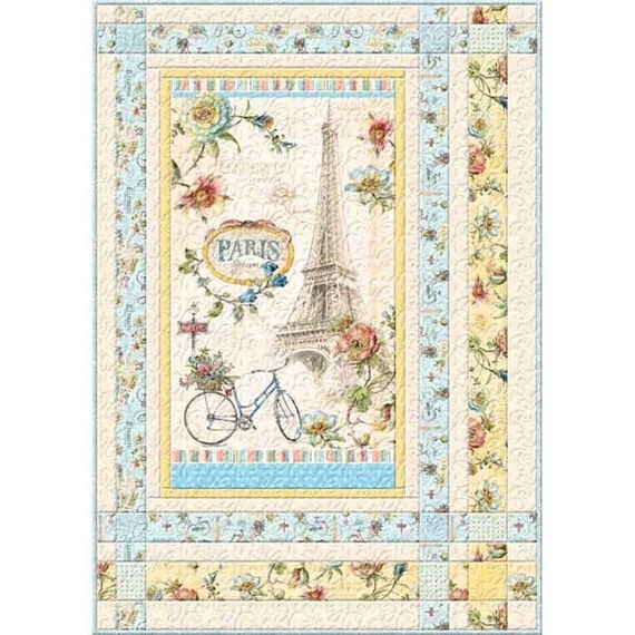 Paris Forever Fabric Panel Beautiful by RebsFabStash on Etsy