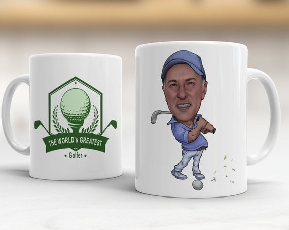 Golf Custom Caricature Mug Golf Gift for men Golf Gift by ...