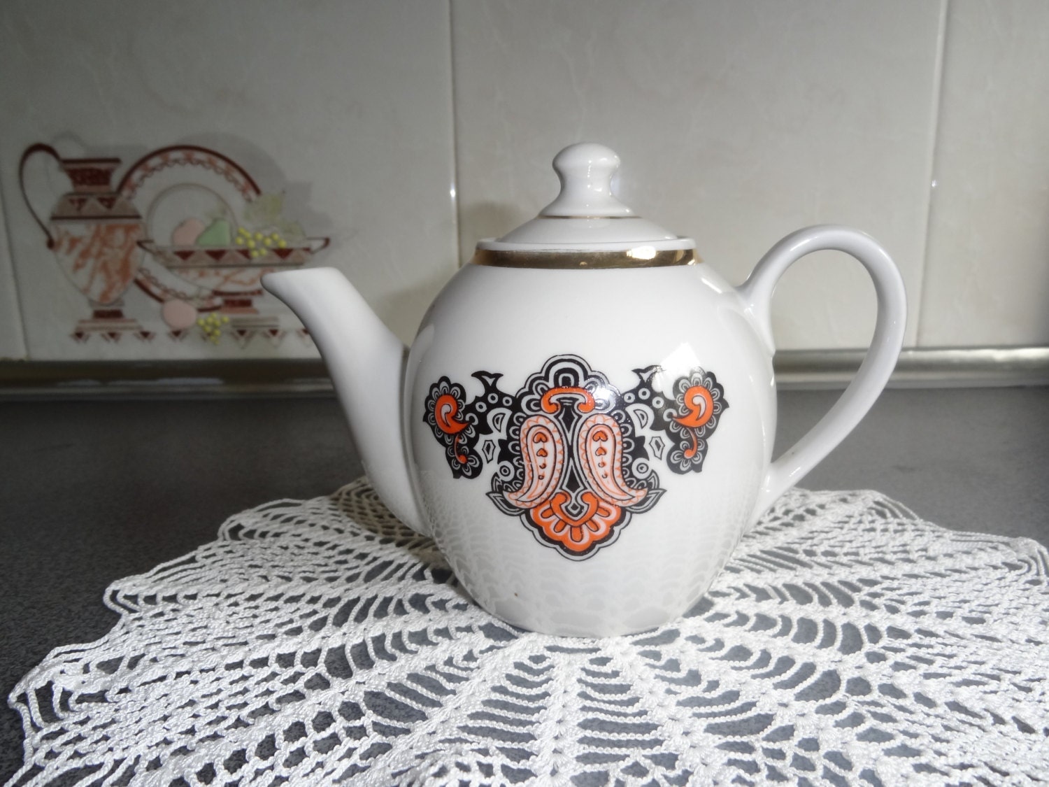 RPR Vintage Porcelain Teapot, made in Soviet Latvia, USSR, Riga ... RPR Vintage Porcelain Teapot, made in Soviet Latvia, USSR, Riga ...