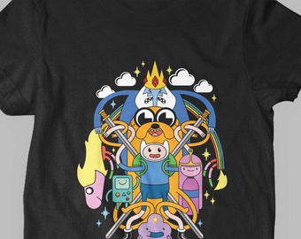 New Adventure Time Multi-Character Jake and Finn Youth Kids Shirt and Toddler Shirt Sizes