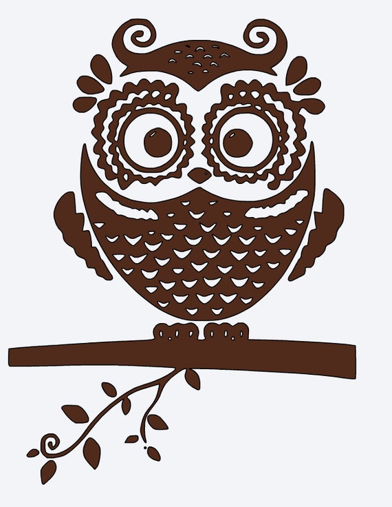 OWL Vinyl Decal Coffee Mug Car Decal Window Decal by ATIMETOCUT