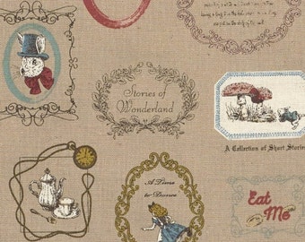 Alice in Wonderland fabric by Kokka (canvas). SK069