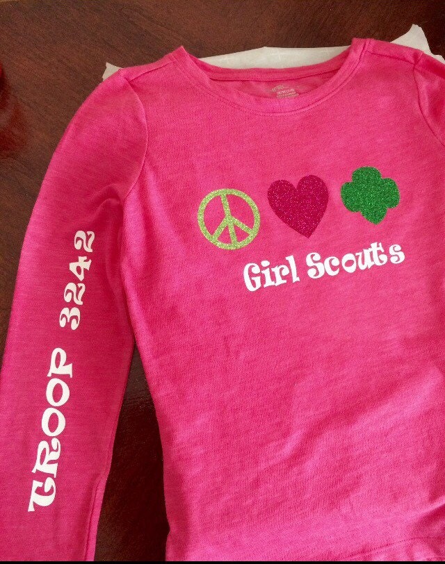 Girl Scout Shirt Girls Troop Shirt by GracefulMoonBoutique on Etsy