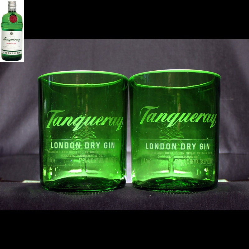 Set of 2 Tanqueray Gin Premium Rocks Glasses Christmas gift