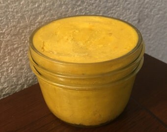 Natural Shea butter; pure Creamy Shea butter; raw unrefined Shea butter; white or yellow Shea butter, Ghana Africa, 8 ounce glass jar
