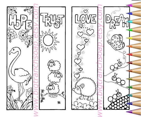 Coloring for Adults Colouring Bookmarks Printable